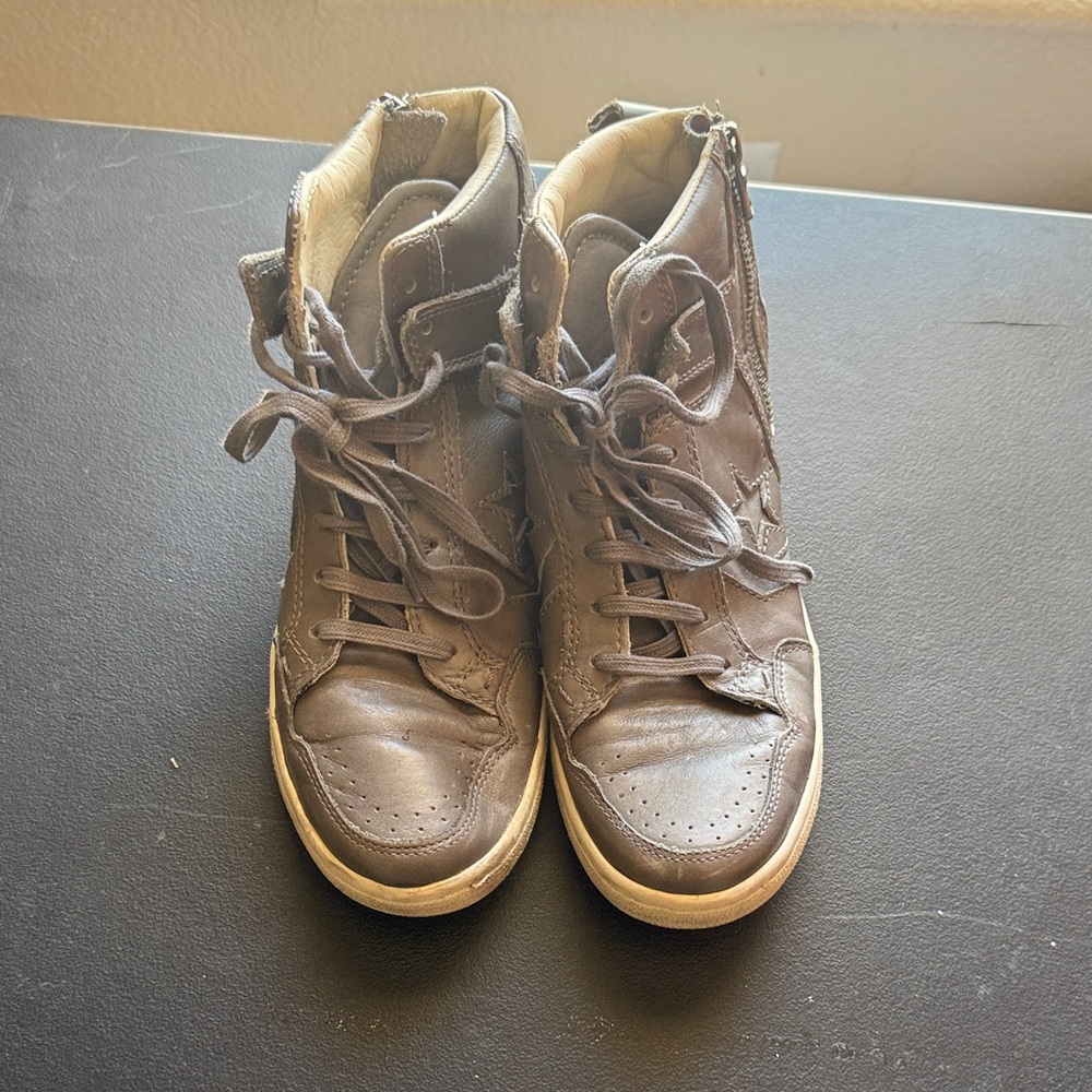 Converse Weapon John Vertos Unisex Gray Zip Up High-Top Sneakers Sz 8